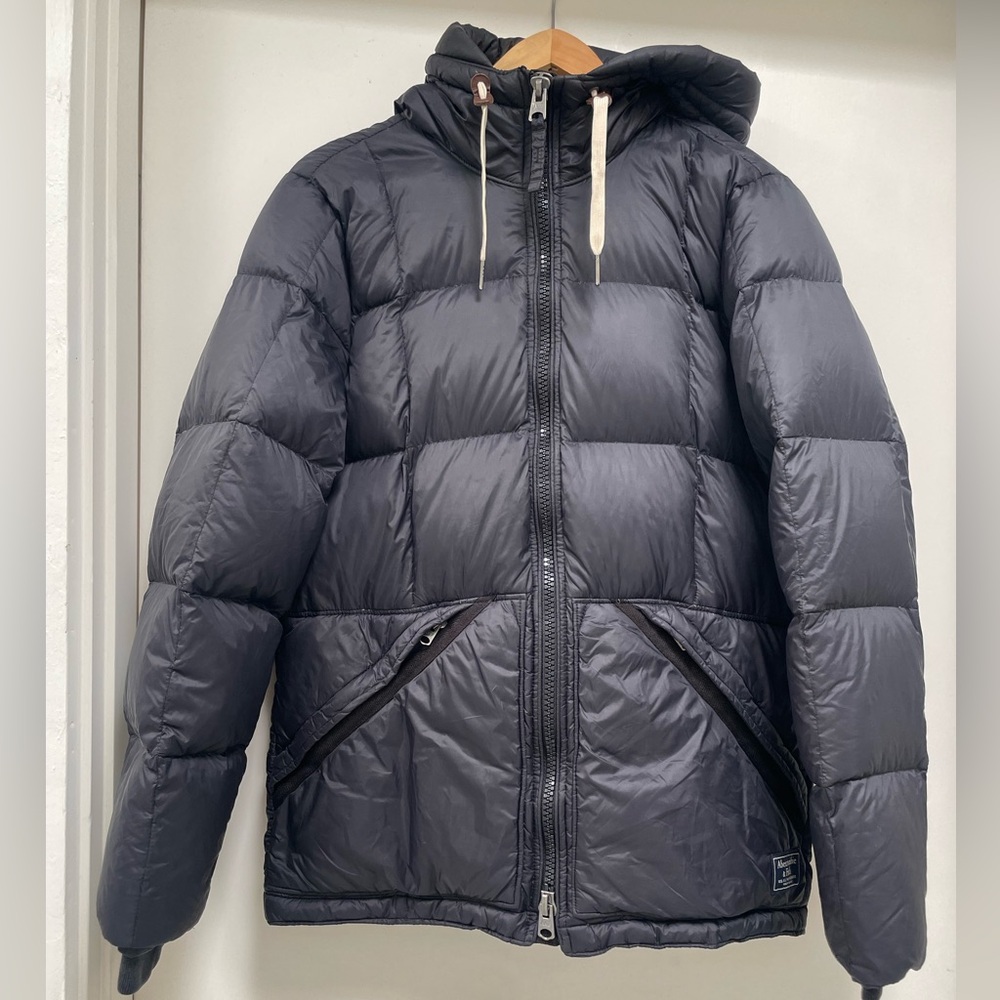 ABERCROMBIE & FITCH Lightweight Hooded Puffer Jacket men’s XS / Youth approx. L